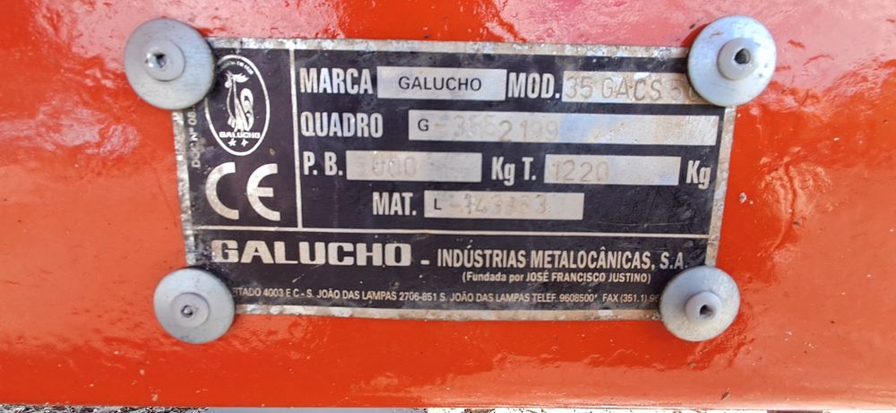 Reboque agrícola marca Galucho 5000