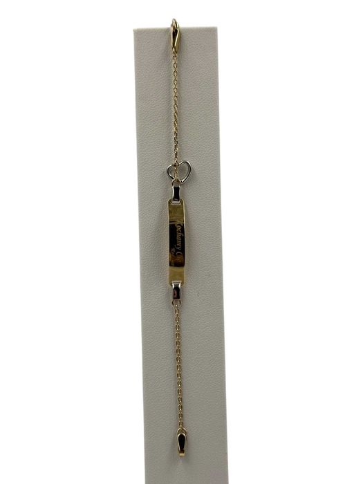 Złota bransoletka - Splot Ankier - P. 585 - "Kochamy Cię, rodzice"