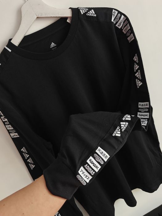 Adidas One Team lampasy logowane bluzka długi rękaw męska M