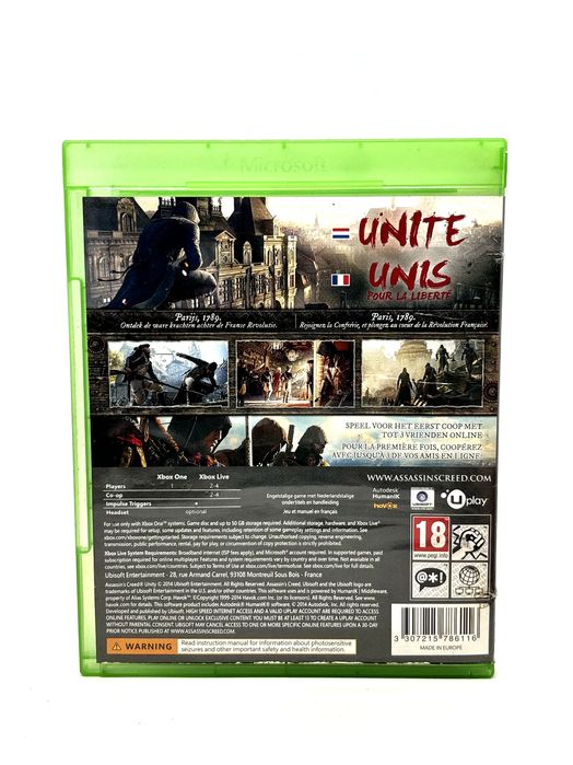 Assassin's Creed Unity Xbox One Po Angielsku