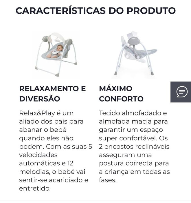 ESPREGUIÇADEIRA relax and play swing.