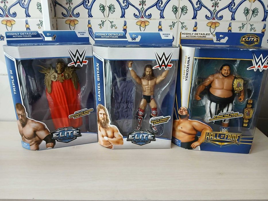 Bonecos luta wwe ringues figuras brinquedos wrestling titulos cintos
