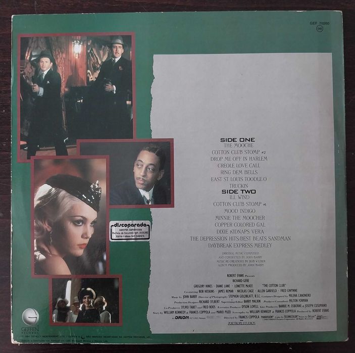 vinil: “The Cotton Club - Original motion picture soundtrack”