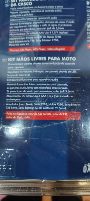 Kit mãos livres para moto