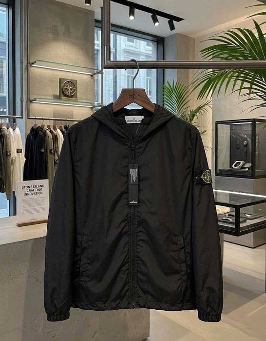 ВІДПРАВКА БЕЗ ПЕРЕДПЛАТ - Черная Ветровка Куртка Stone Island