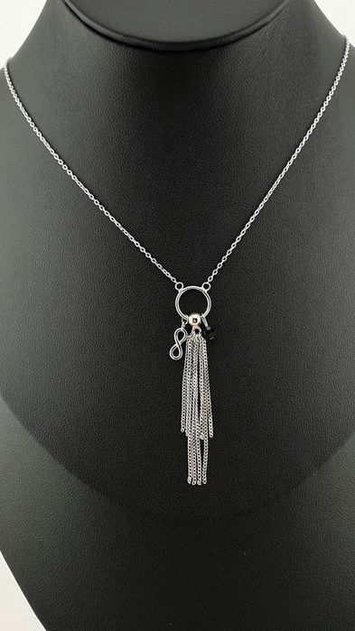 Naszyjnik celebrytka p.925 z przywieszkami krawatka