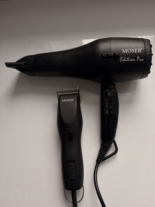 профессиональная машинка для стрижки животных Moser Max 50 и профессиональный фен Moser Edition Pro