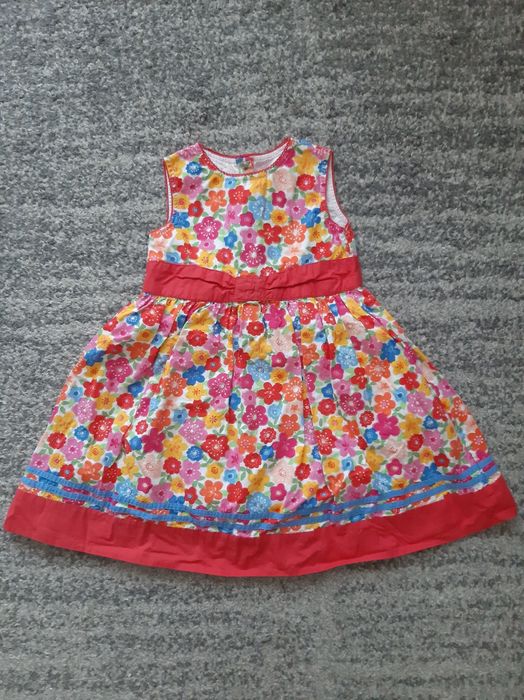 Jojo Maman Bebe sukienka dziewczęca 2-3 latka rozmiar 98 104 kwiaty