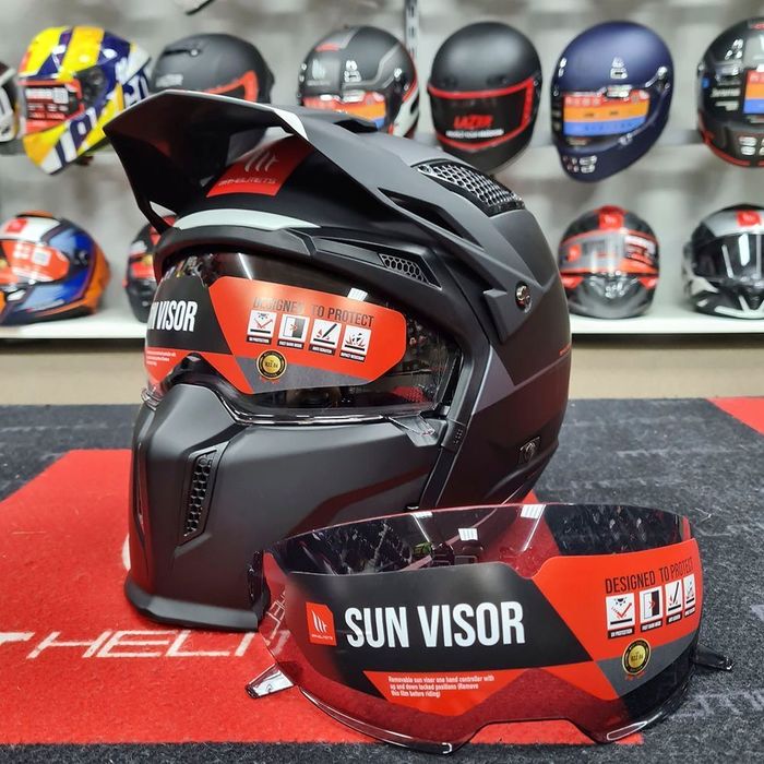 Мото шолом MT helmets streetfighter sv s шлем стрітфайтер чорний мат