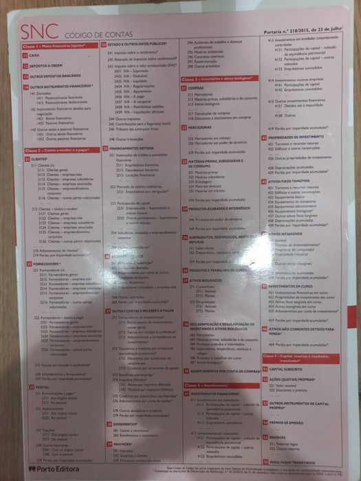 SNC com código de contas