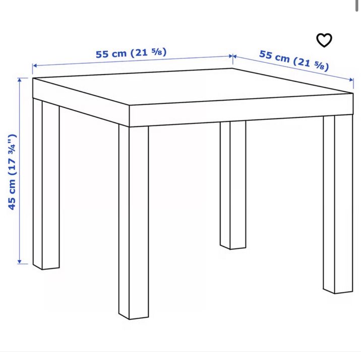 Mesa quadrada pequena Ikea