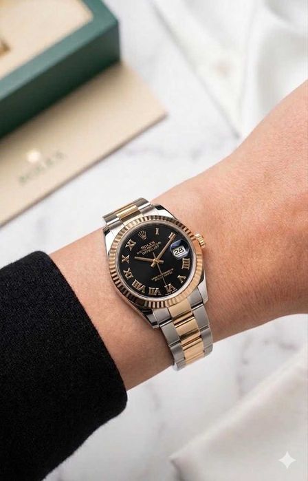 Zegarek Rolex Lady Datejust 26mm czarna tarcza Everose