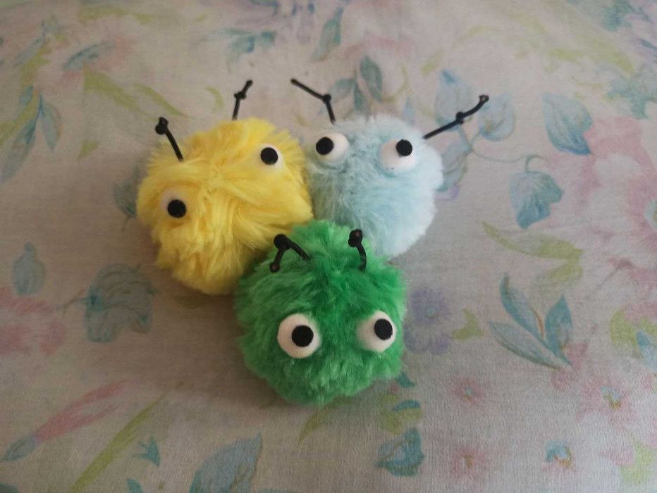 Пушистый монстр Плюшевая маленькая игрушка для Кота (кошачья мята)