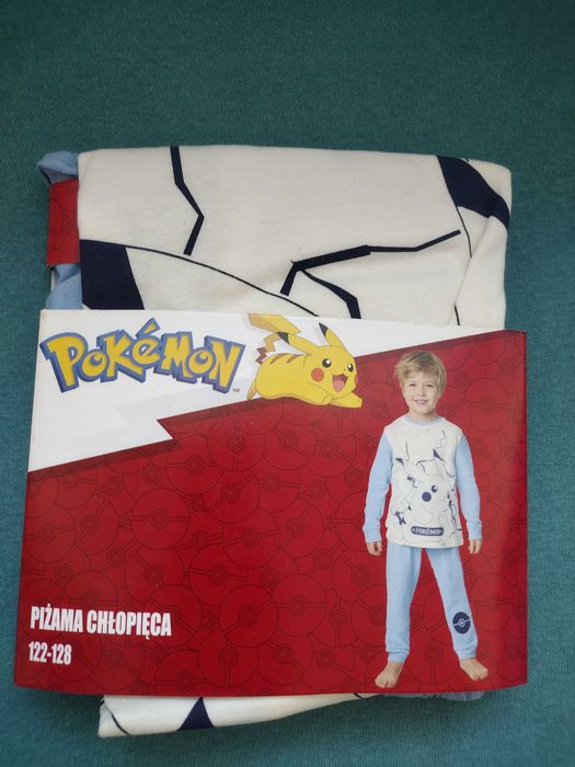 Piżama dwuczęściowa 122-128 dla chłopaka pokémon Pikachu dluga
