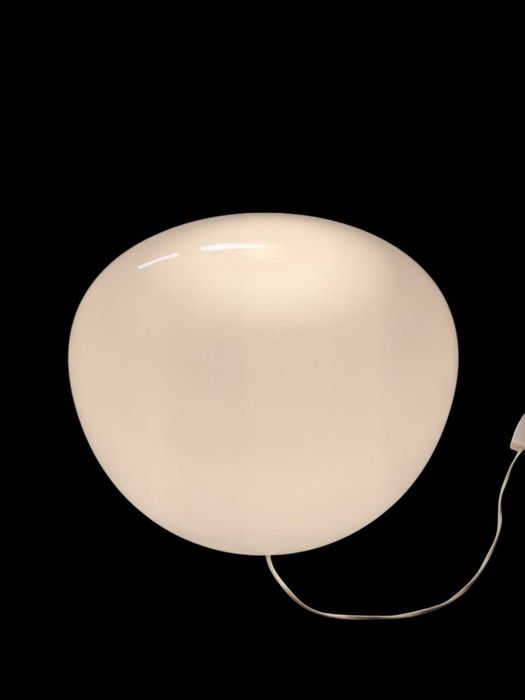 Candeeiro Vintage de Chão Acrilico Branco e Metal Anos 90 Ikea Jonisk