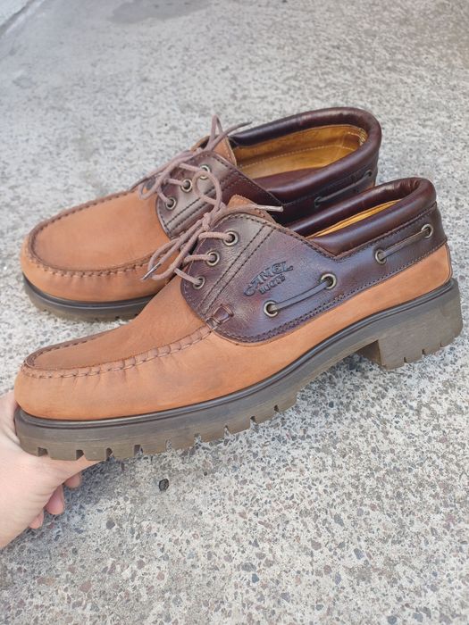 Чоловічі шкіряні туфлі  топсайдери  Camel boots,  43 розміру  устілка  28 см.