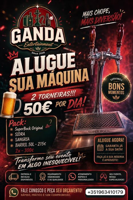 Máquina de Cerveja / Imperial para Festas e Eventos (2 Torneiras)