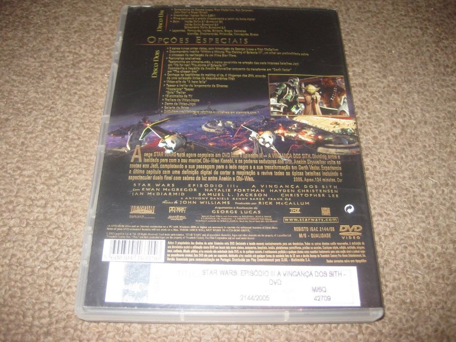 "Star Wars: Episódio III- A Vingança dos Sith" 2 DVDs