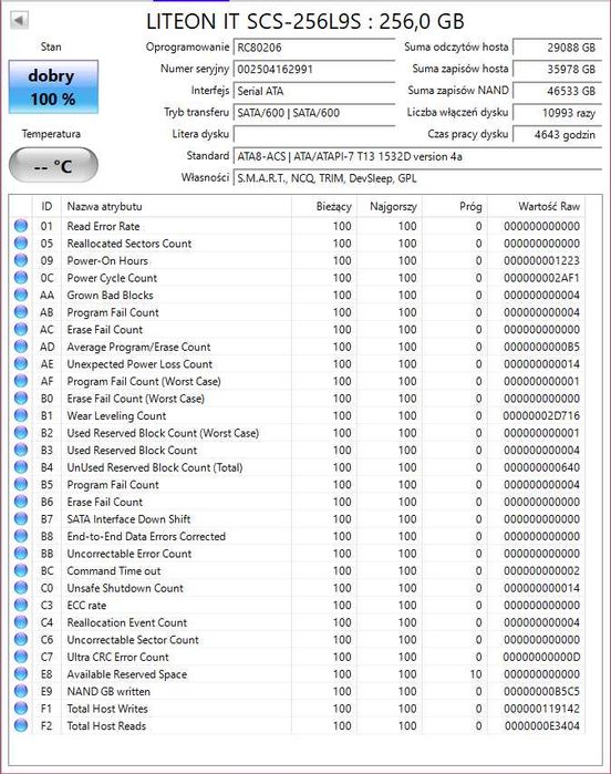 Dysk SSD 256GB, SATA III 6.0Gb/s Lite-On IT SCS-256L9S i obudowa Natec USB 3.0/SATA