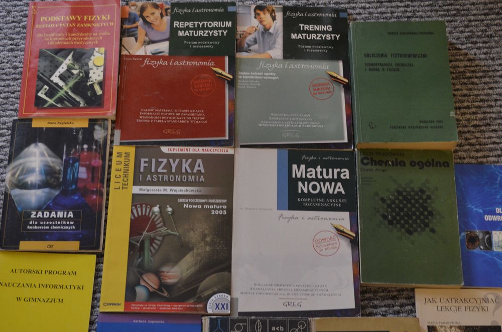 Fizyka chemia 14 książek nauczyciel student uczeń