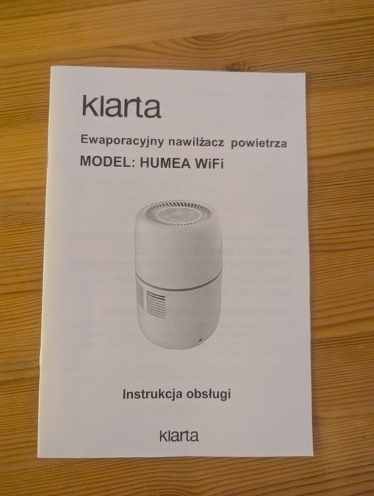 Nawilżacz ewaporacyjny Klarta Humea WIFI