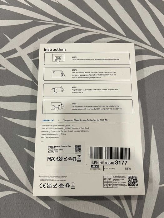 JSaux Tempered Glass Screen Protector - ROG Ally