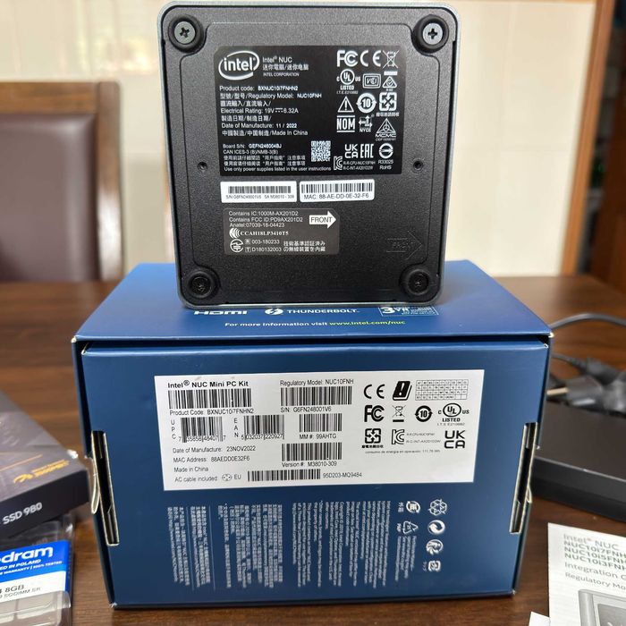 Mini PC Intel NUC10FNH Core i7-10710U 16GB RAM 512GB M.2 (Imaculado)