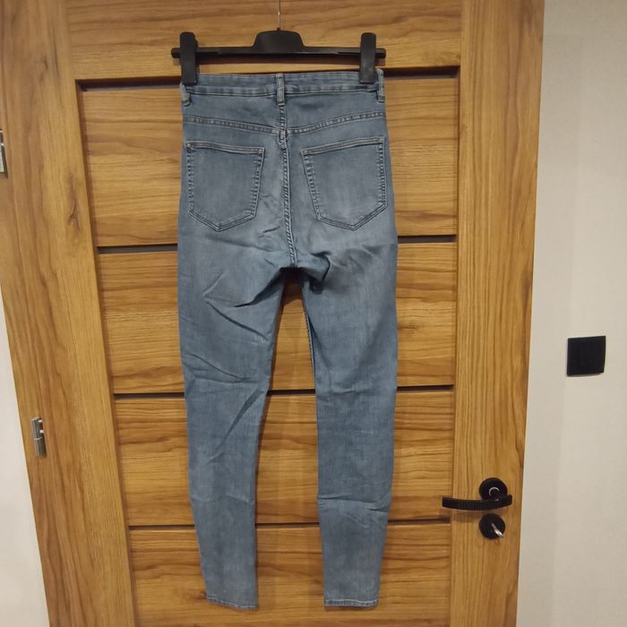 Spodnie jeansowe jeansy z wysokim stanem h&m