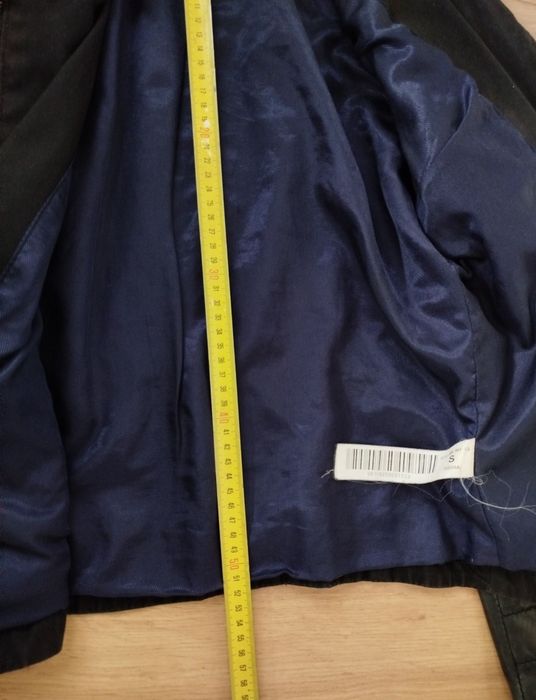 Stradivarius real leather kurtka ramoneska skórzana