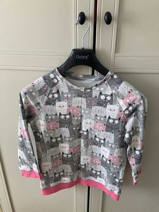 Bluzka rękaw 3/4 koty r 152