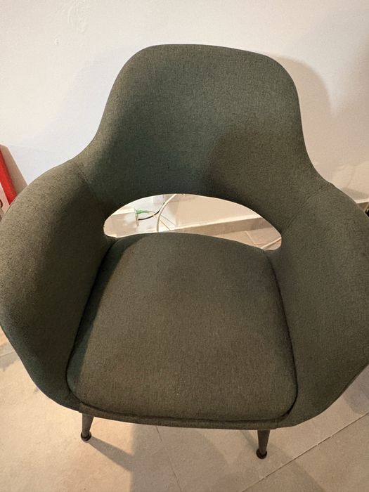 2 Poltronas Verdes em Linho + Almofadas | Muito Bom Estado | Lisboa