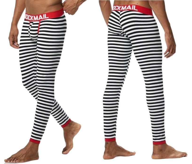 Męskie bawełniane kalesony JOCKMAIL w paski - XL