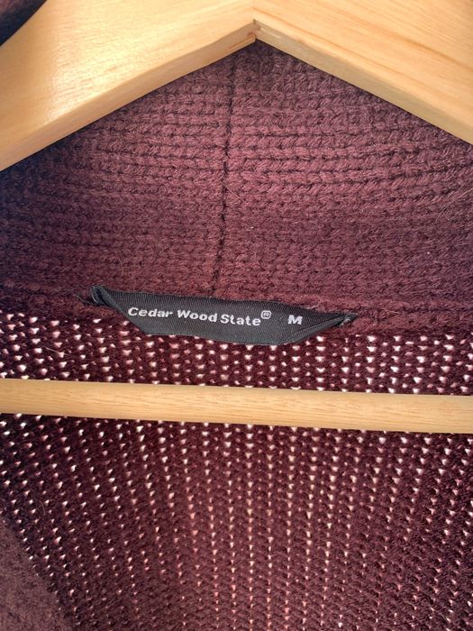 Casaco de Malha / Cardigan Borgonha Cedar Wood State – Tamanho M