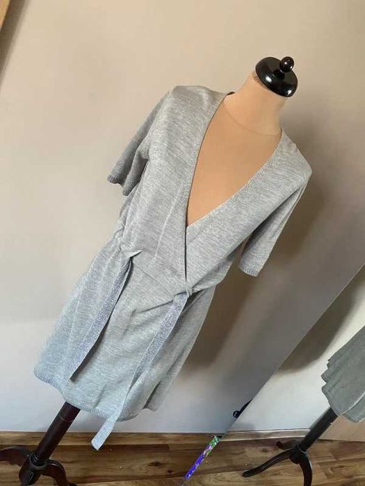 Len linien noa noa sweter sukienka bez krem pastele xl 42 44 +size