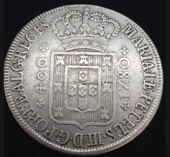 Cruzado Novo 1780 - Rara Variante de Legenda: "PORT.E.ALGREGES"