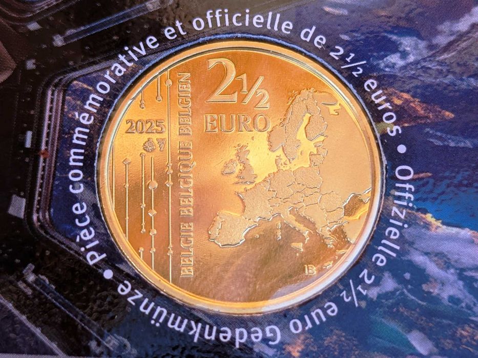 Монета 2,5 євро Бельгія Європейське космічне агентство (тираж 5000 штук)
