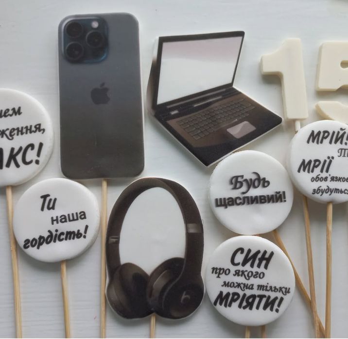 Топери на замовлення, цукрові прикраси для торта, кондитерська сировин