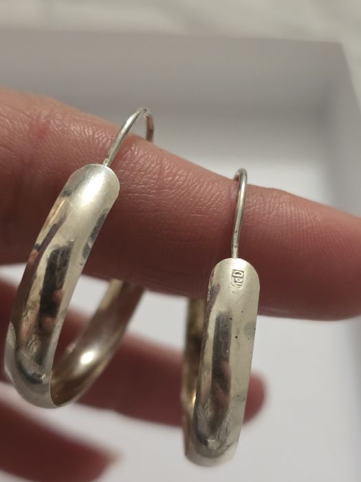 Srebrne kolczyki koła, srebro 925