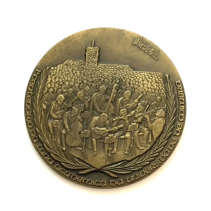 Tuna Académica Universidade Coimbra 1º. Centenário 1988-medalha, Ø90mm