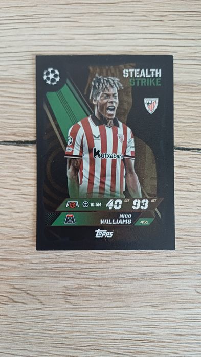 Karta kolekcjonerska  Topps Stealth Strike. Nico Williams