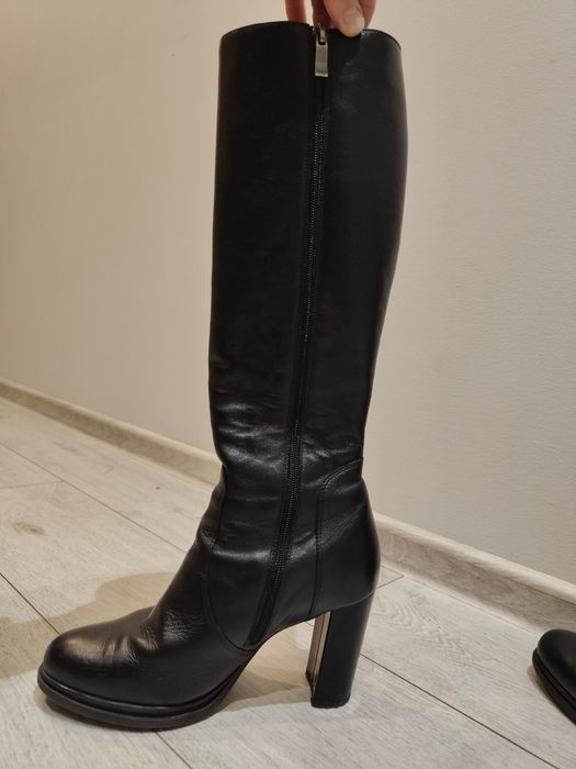 Buty zimowe skóra 39 kozaki