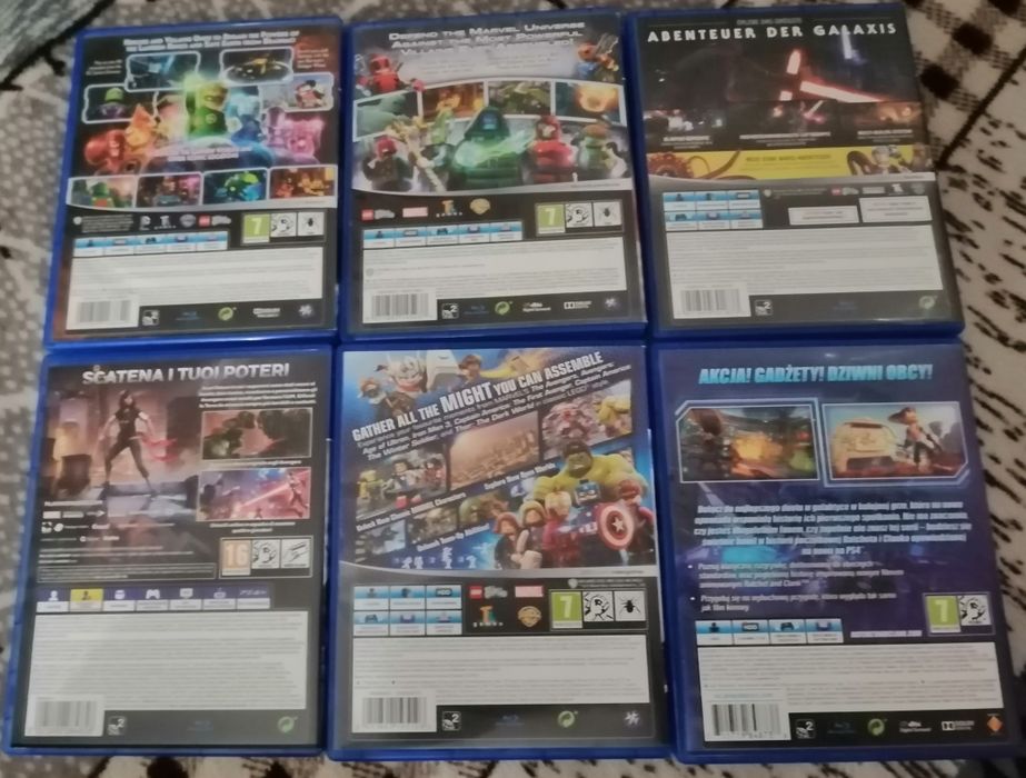 6 GIER na PS4 - Lego, Avengers, Marvel - CENA ZA SZEŚĆ