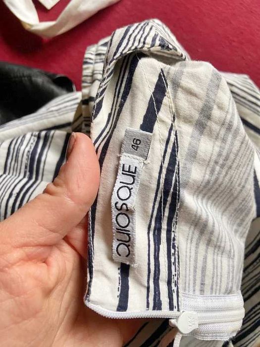 Quiosque sukienka midi trapez paski xxl 44 46 marynarska +size