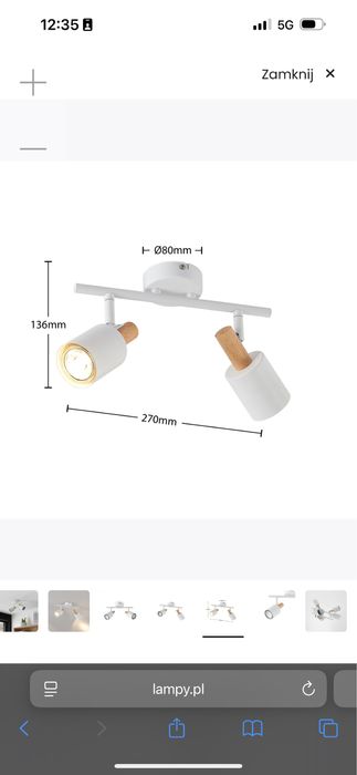 Reflektor sufitowy Lindby Junes, 2-punktowy