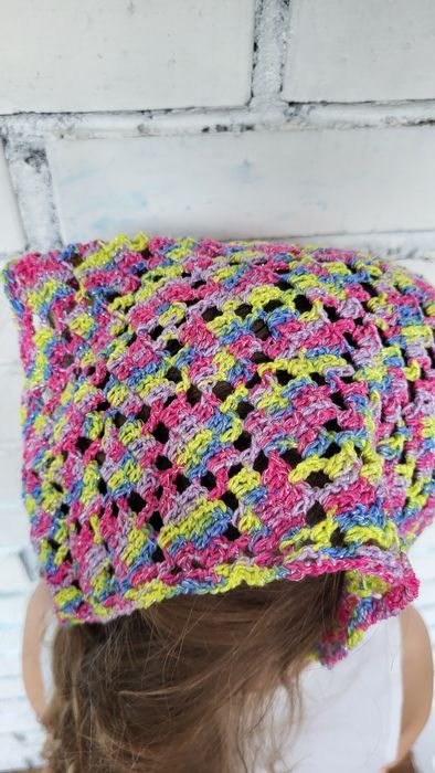 Szydełkowa chustka, bandana, chustka na głowę Handmade