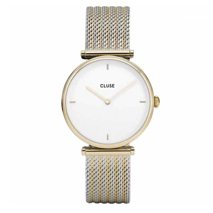 Zegarek damski Cluse Triomphe Gold White/ Bicolour (CL61002) złoty