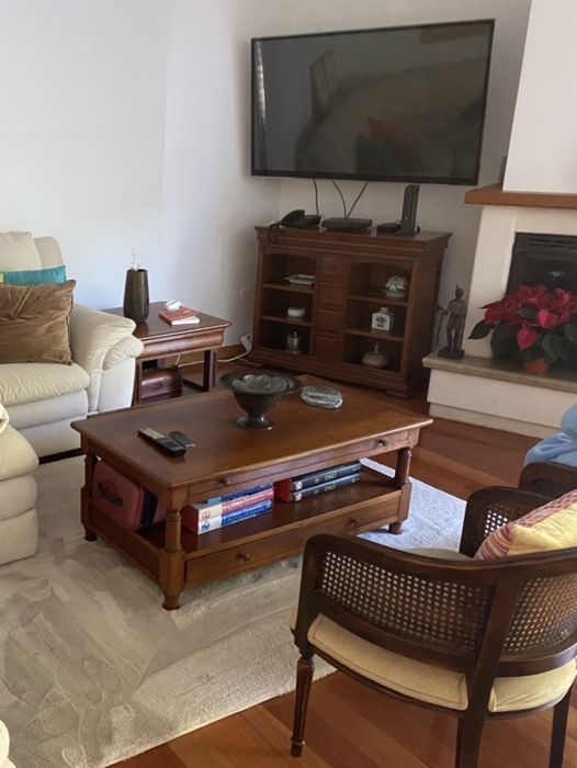 Mesa de apoio madeira maciça extensivel
