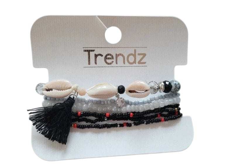 Nowa bransoletka na gumce muszelki koraliki Trendz boho