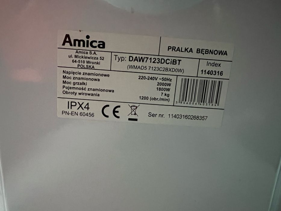Pralka automatyczna Amica DAW123DCiBT