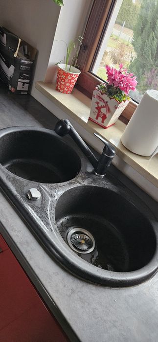 Zlew granitowy zlewozmywak 80 cm syfon